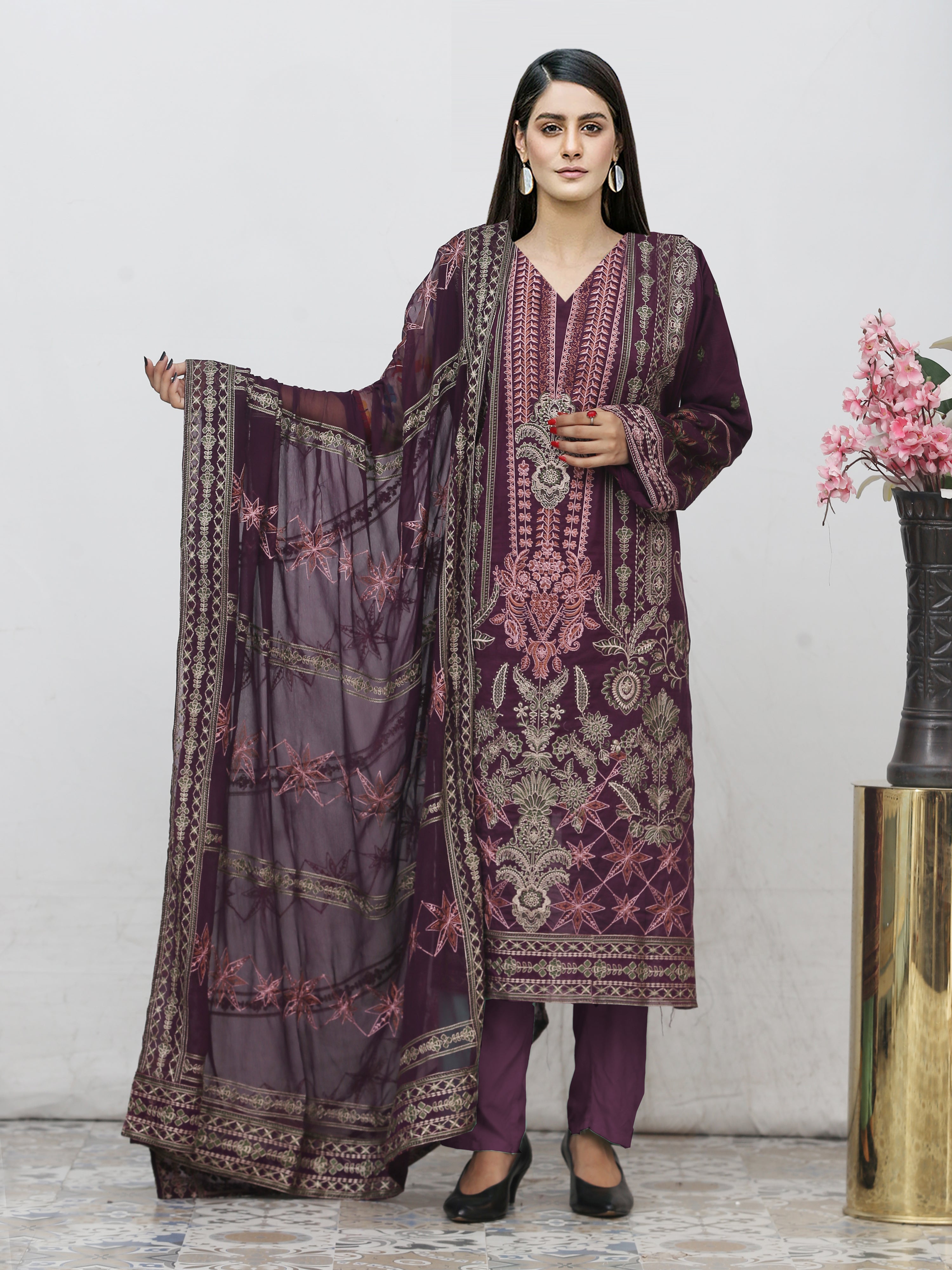 MULAKAT DG-870L ( Unstiched Doria Viscose Collection)