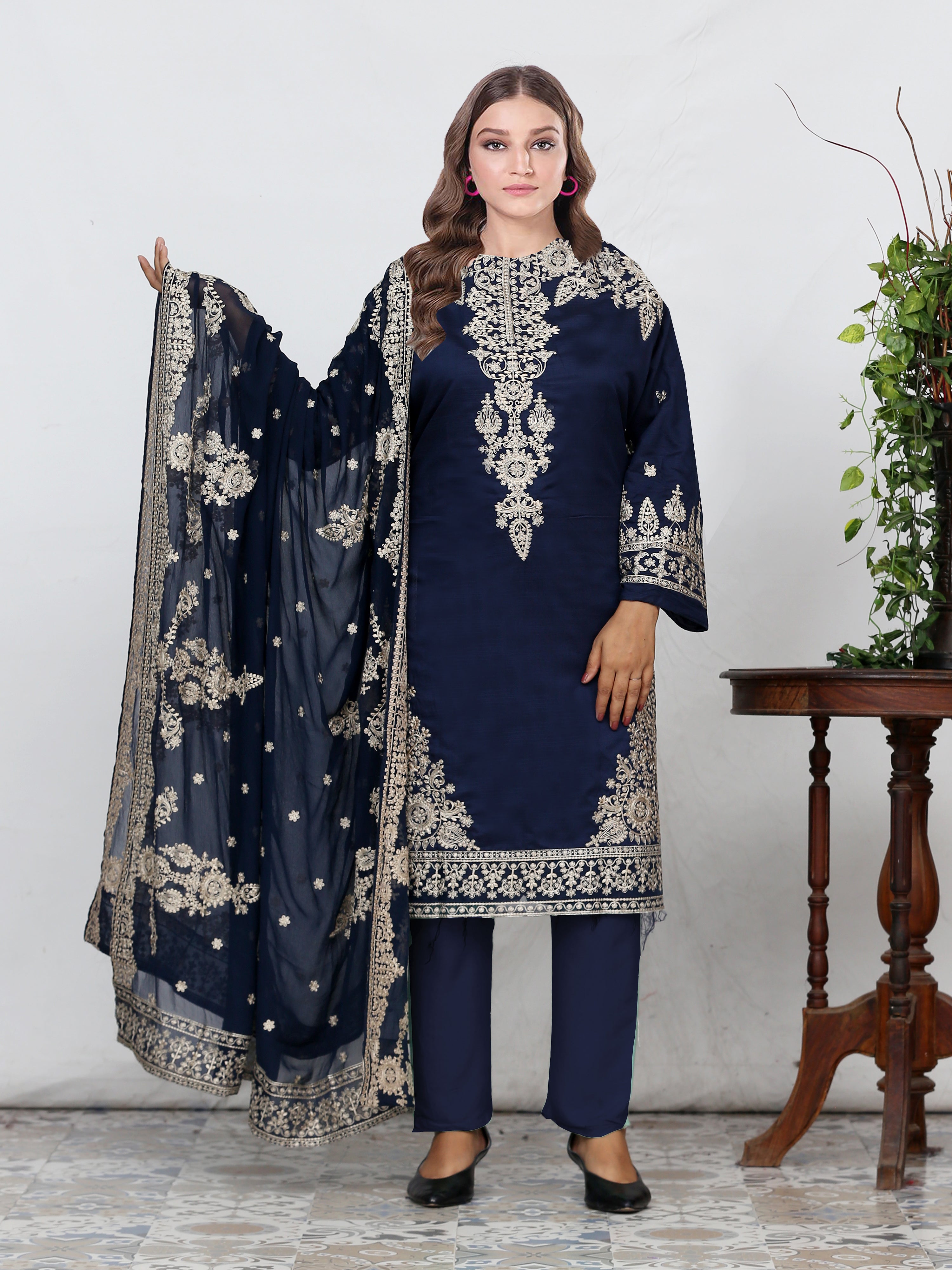 CRIMSON 1  DG-850C (Unstitched Doria Viscose Collection)