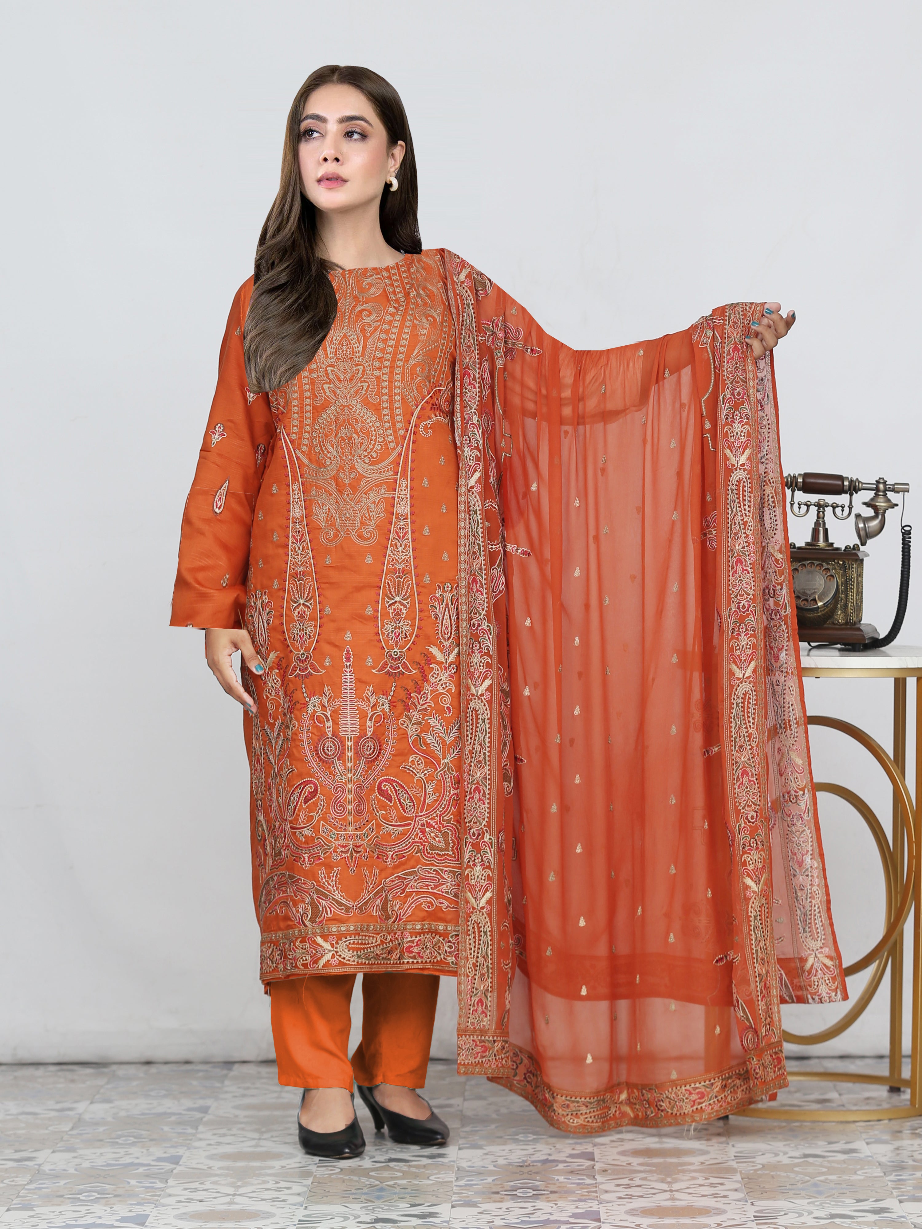 AFSANA 852-B (Unstitched Doria Viscose Collection)