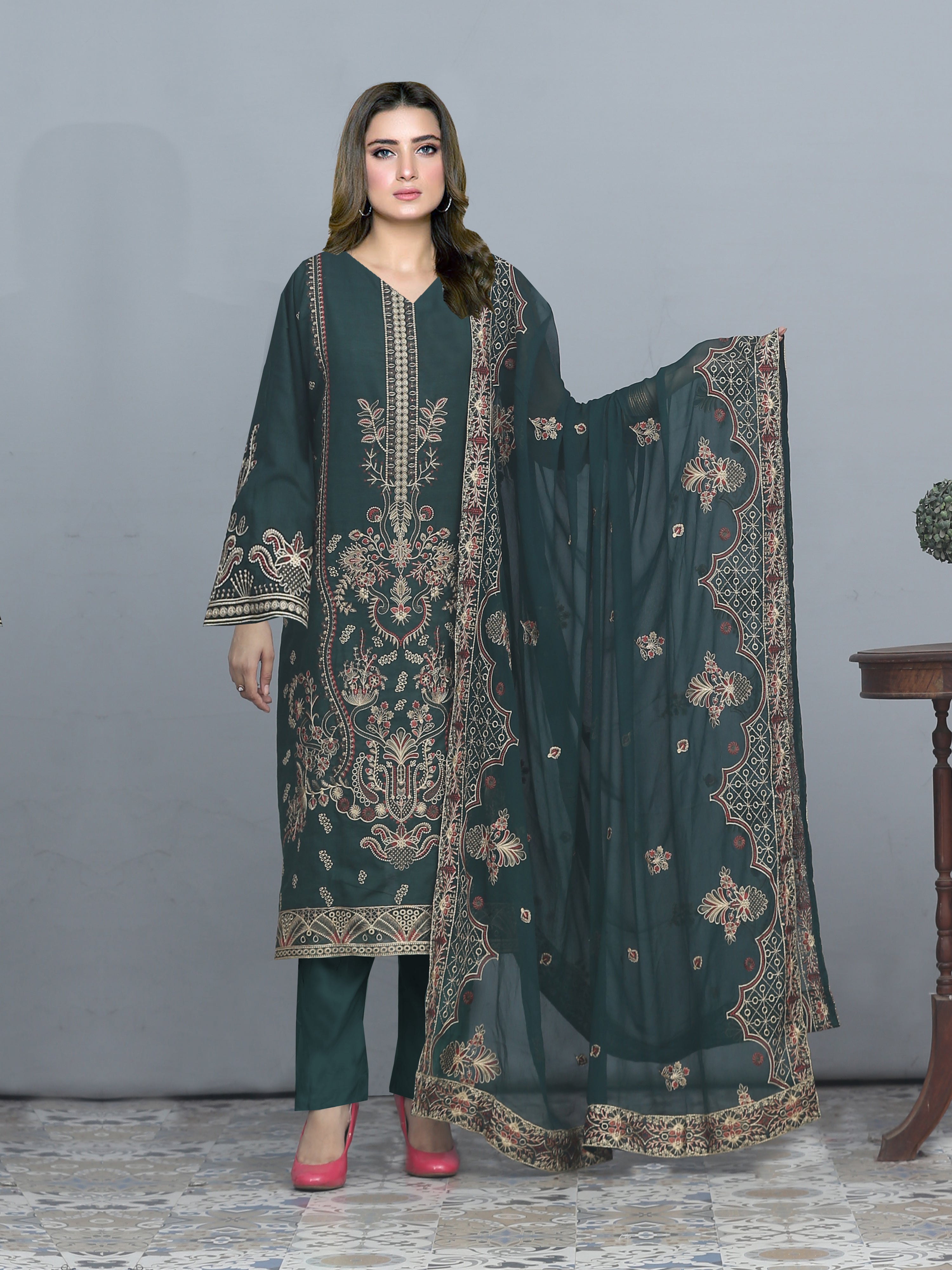 KARISHMA DG-879C ( Unstiched KARANDI Collection)