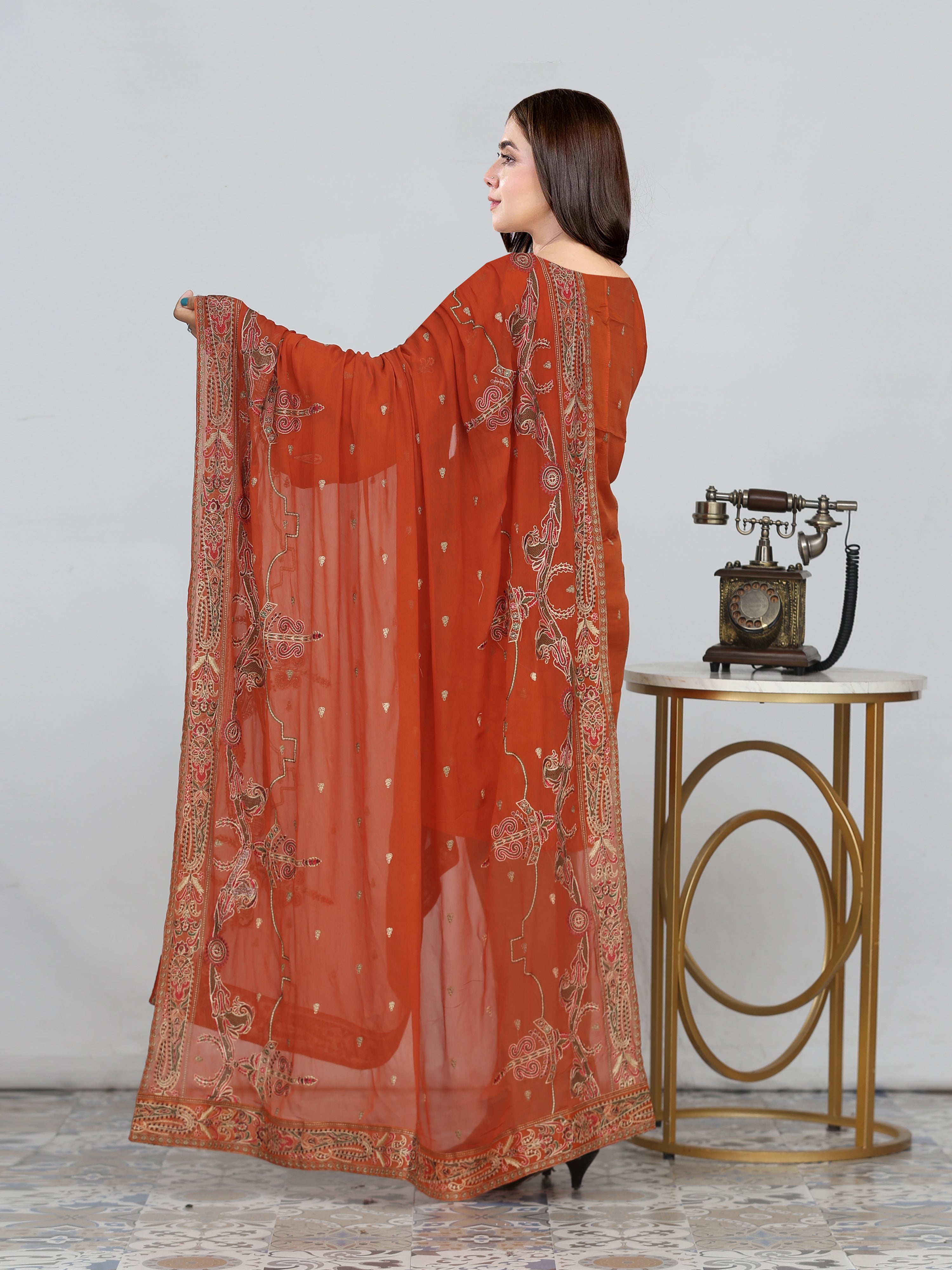 AFSANA 852-B (Unstitched Doria Viscose Collection)
