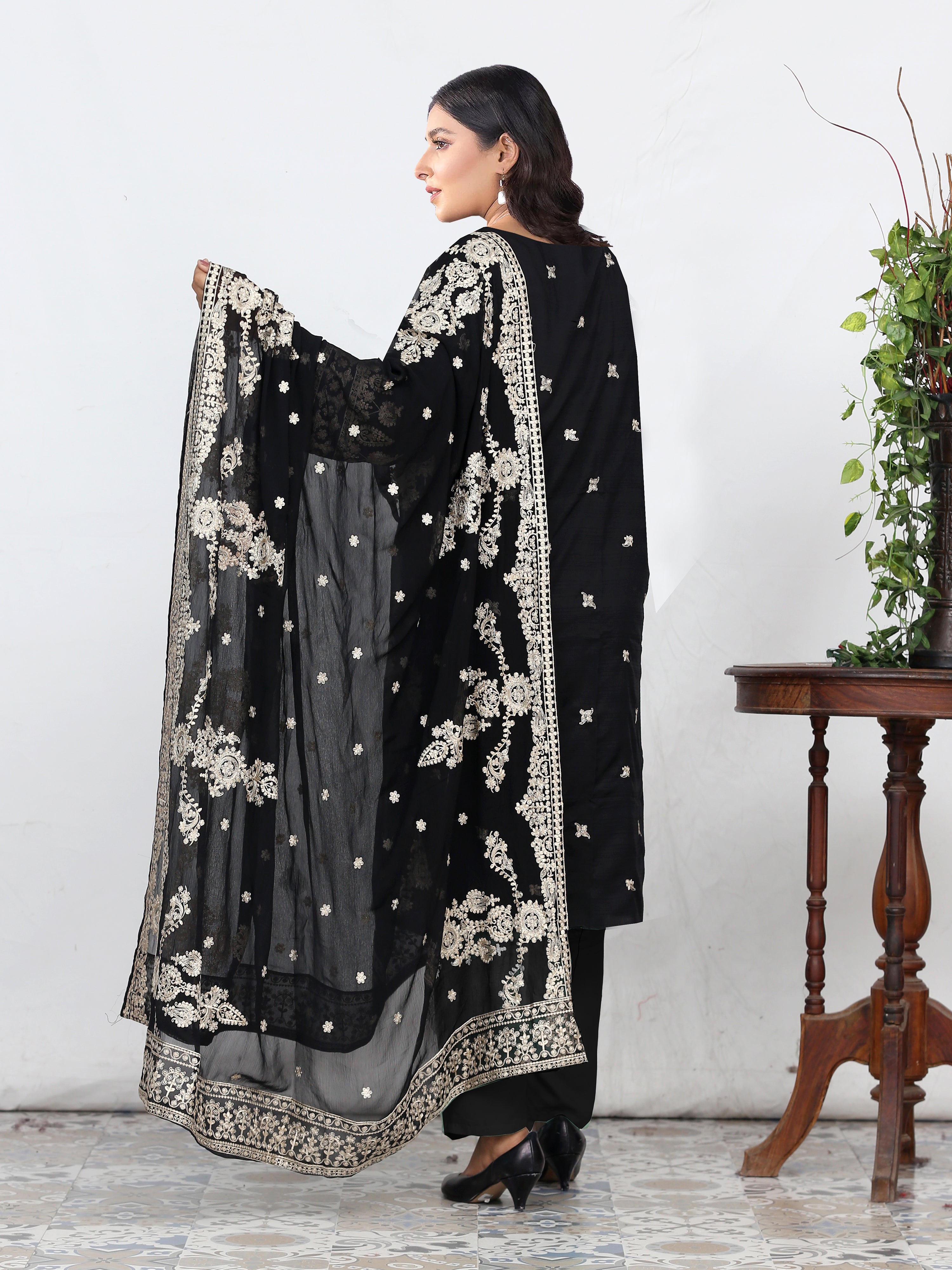 CRIMSON 1  DG-850A (Unstitched Doria Viscose Collection)