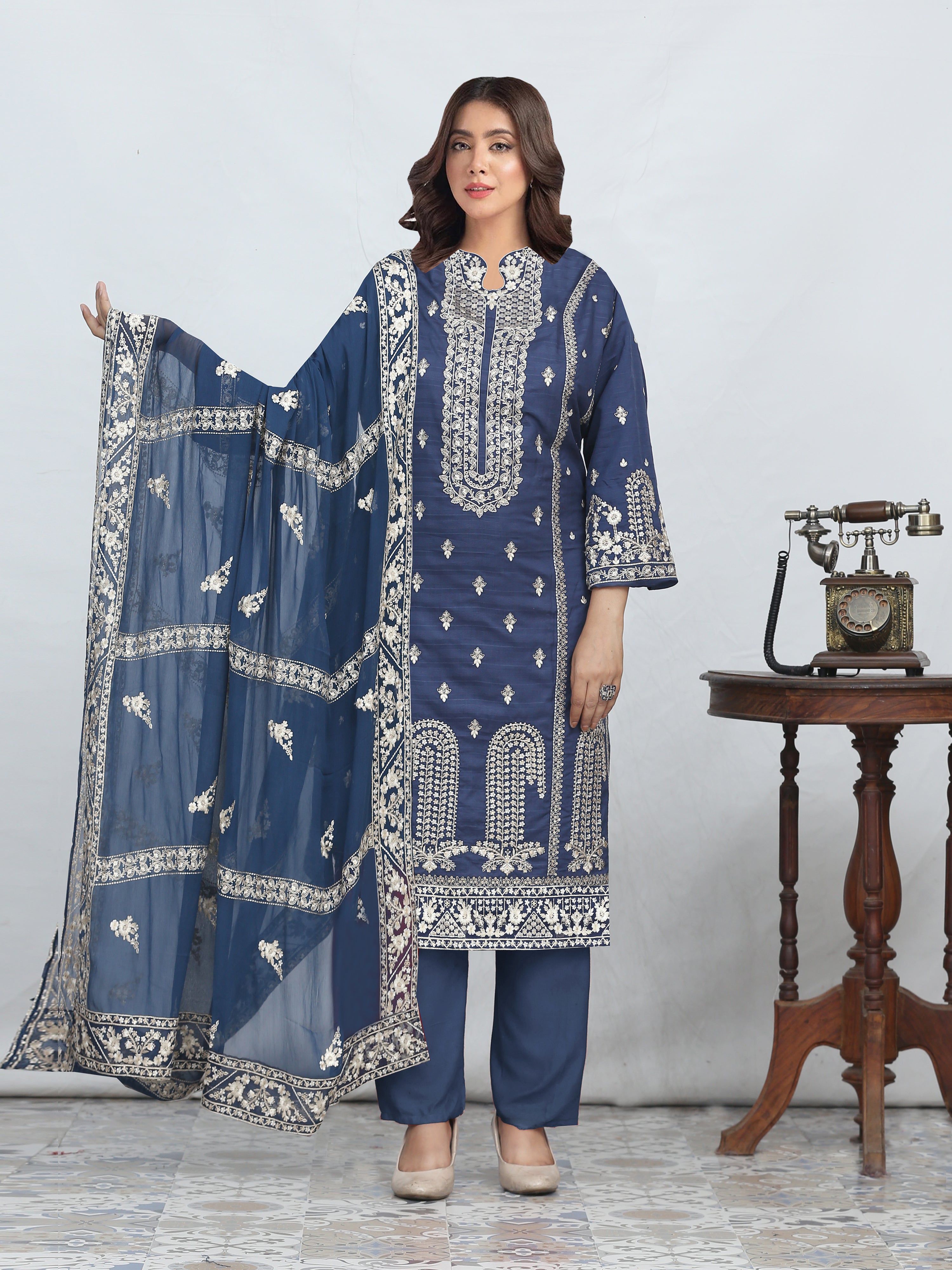 ANMOL 875-H (Unstitched Doria Viscose Collection)