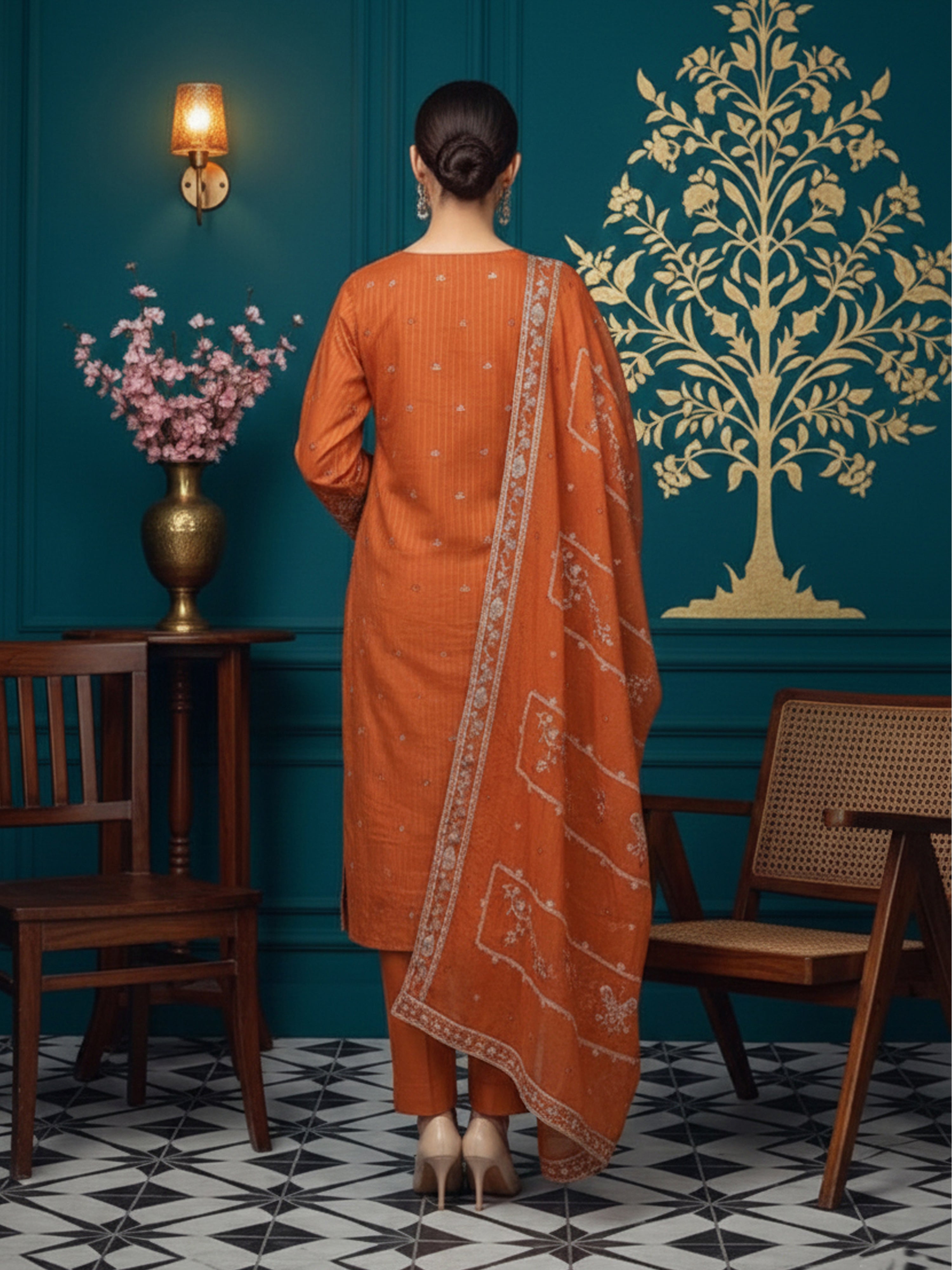 PEHCHAN DG-908A7 Unstitched LAWN Collection