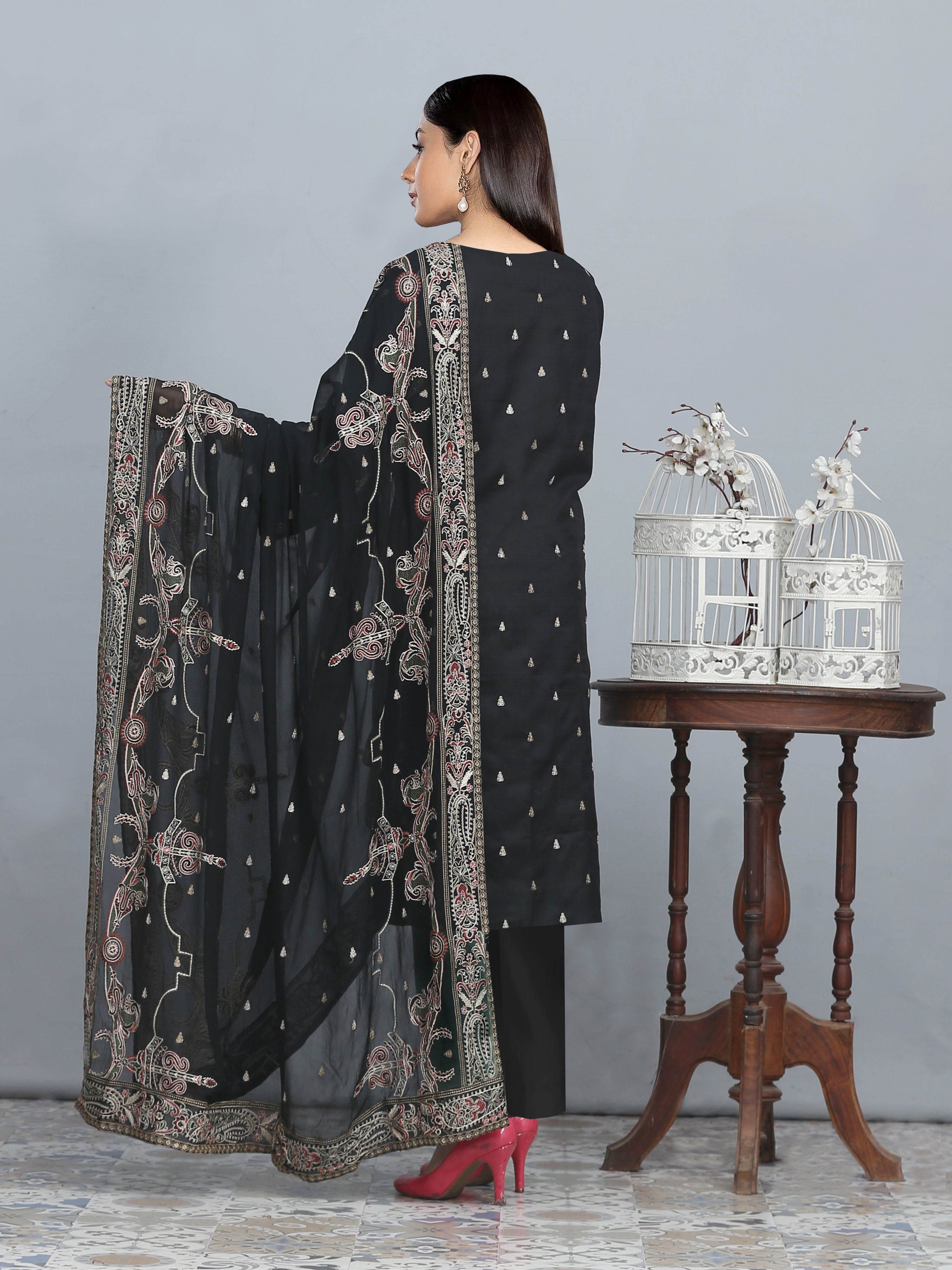 AFSANA 852-H (Unstitched Doria Viscose Collection)