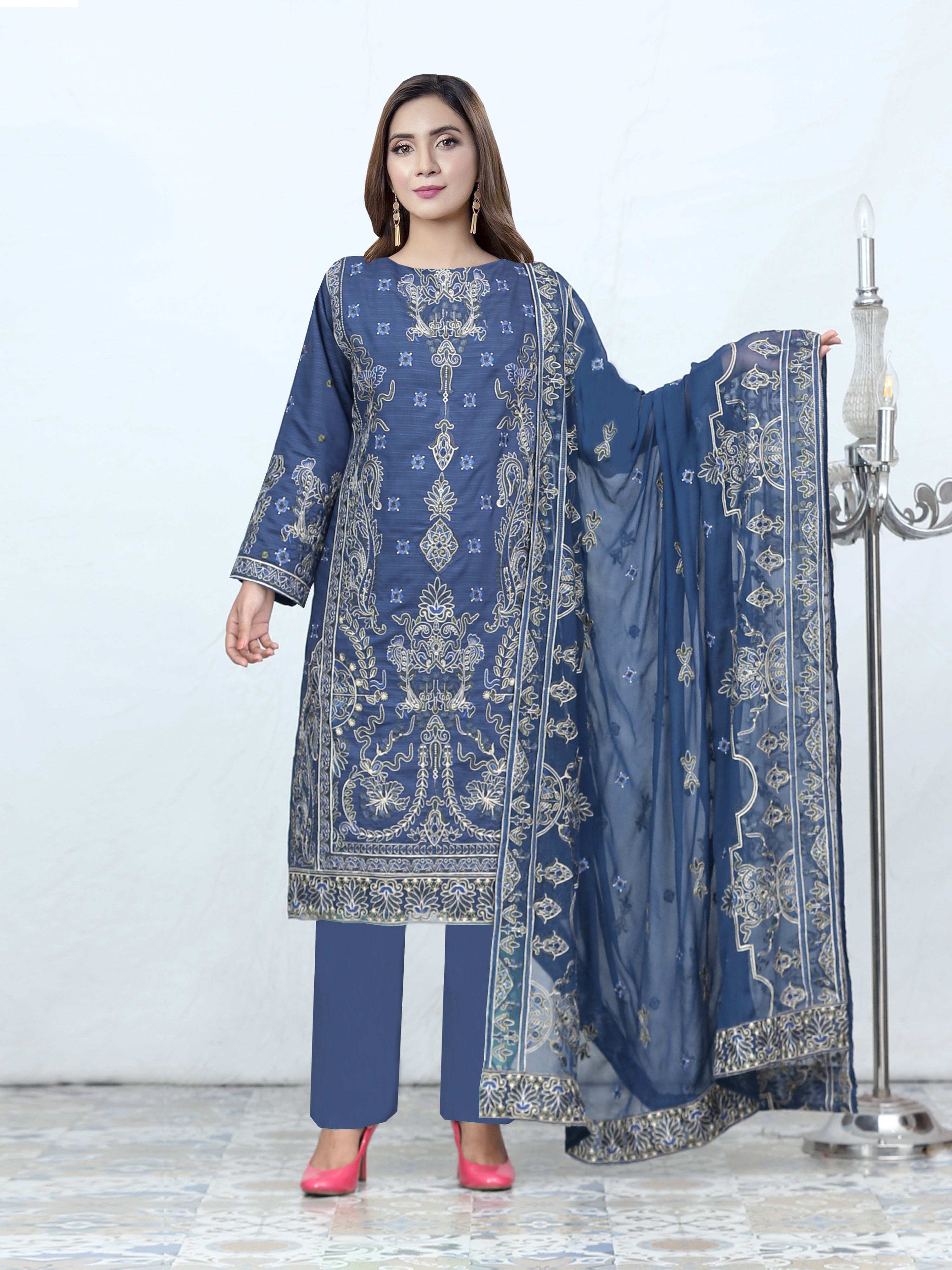 DIL-E-KHAS DG-853T (Unstitched Doria Viscose Collection)