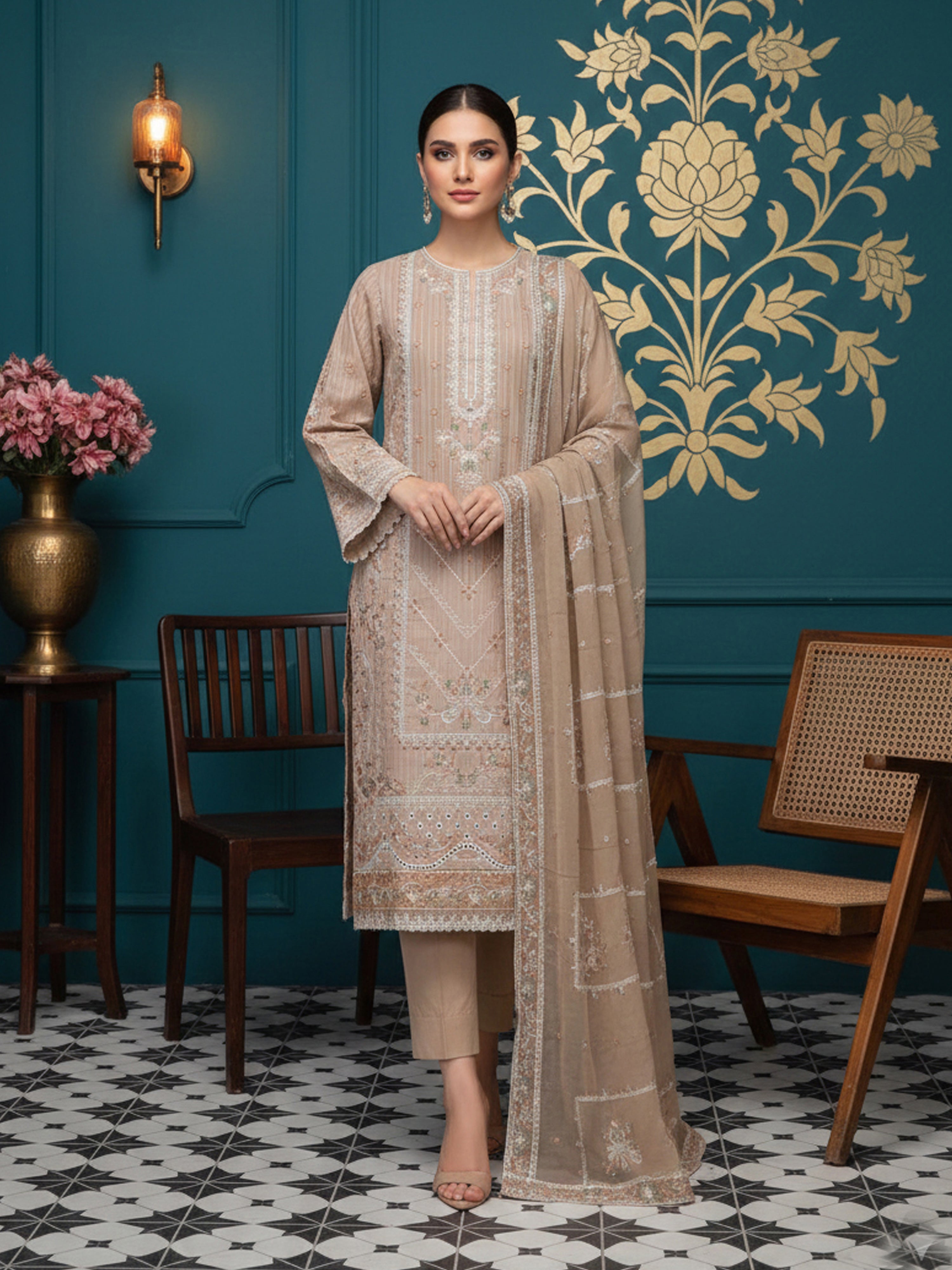 PEHCHAN DG-908A6 Unstitched LAWN Collection