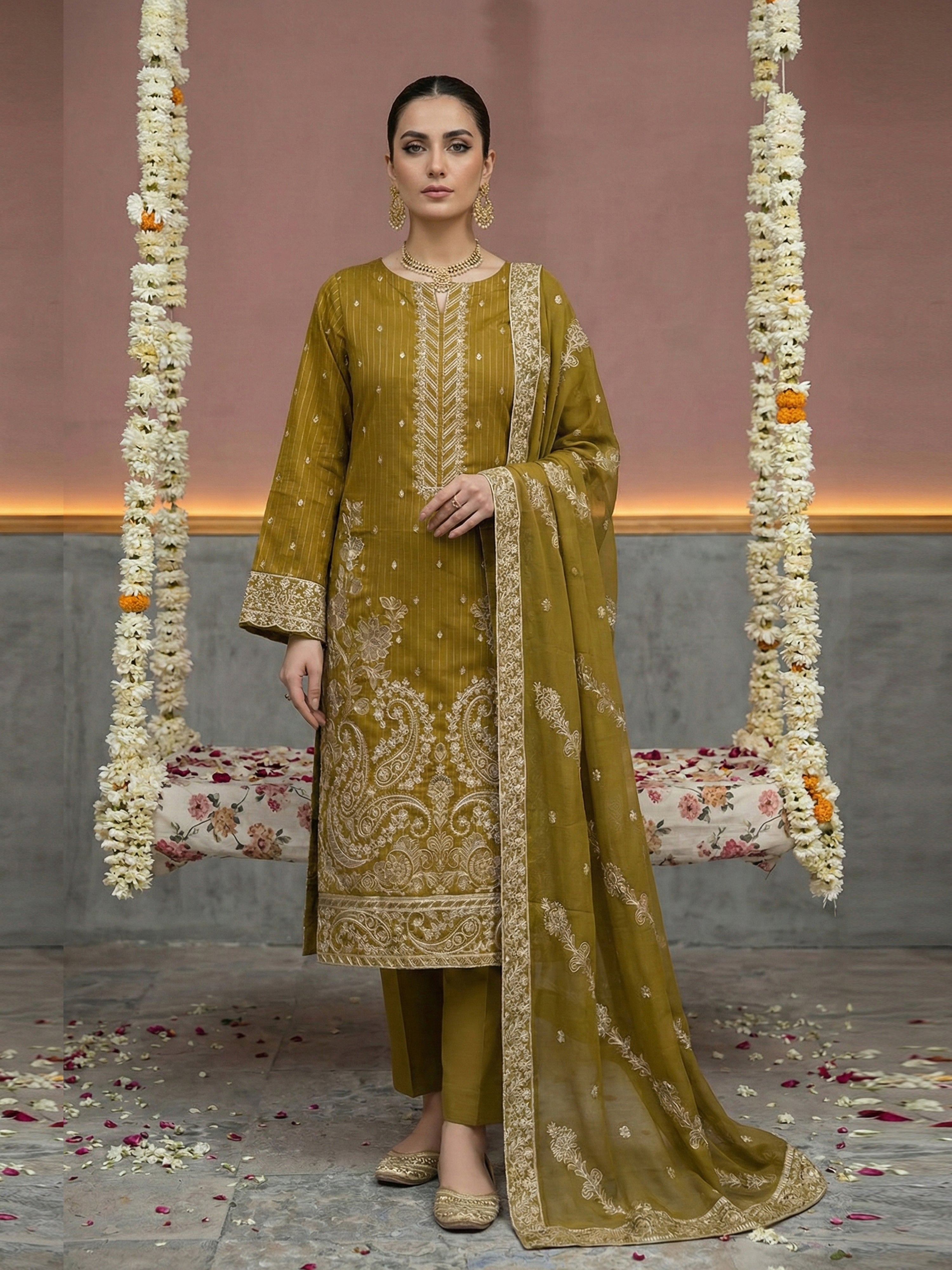 MAYAL DG-909B1 Unstitched LAWN Collection