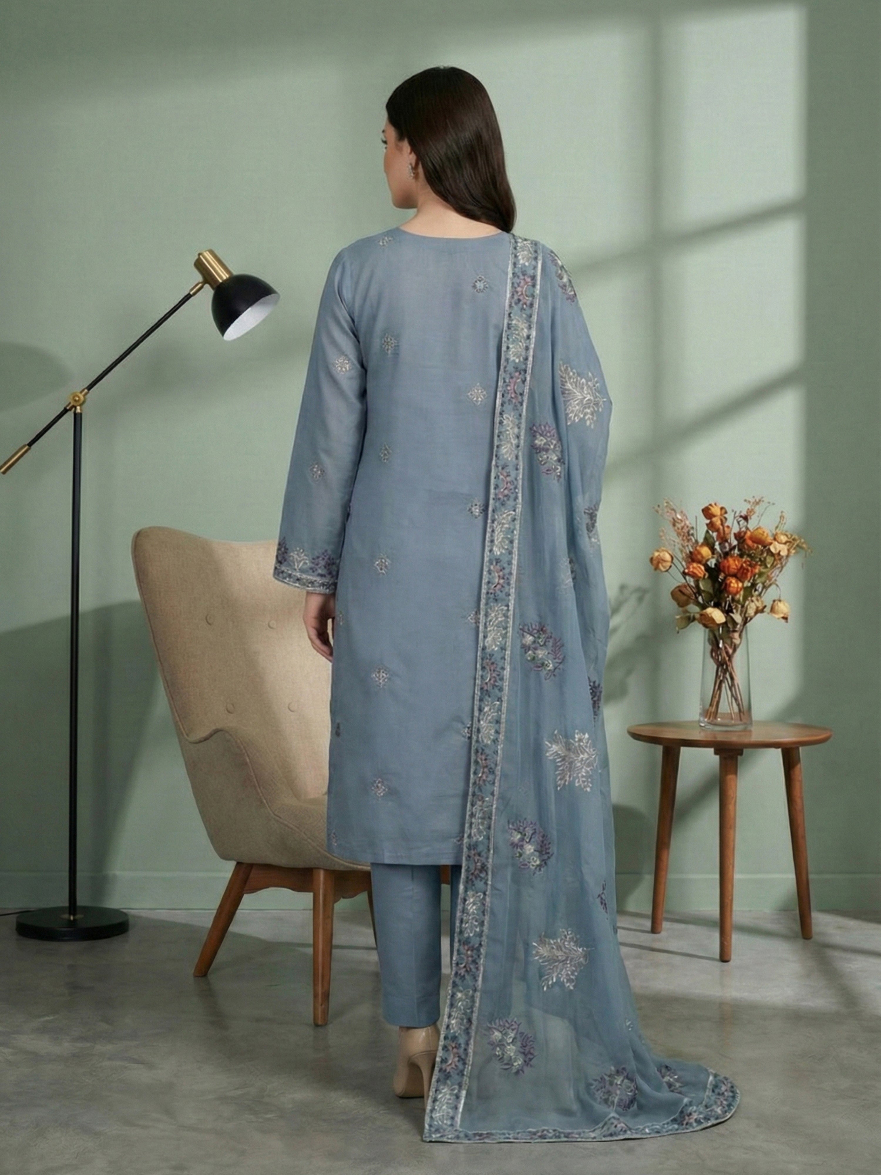 ROSHAN DG-872B1 Unstitched LAWN Collection