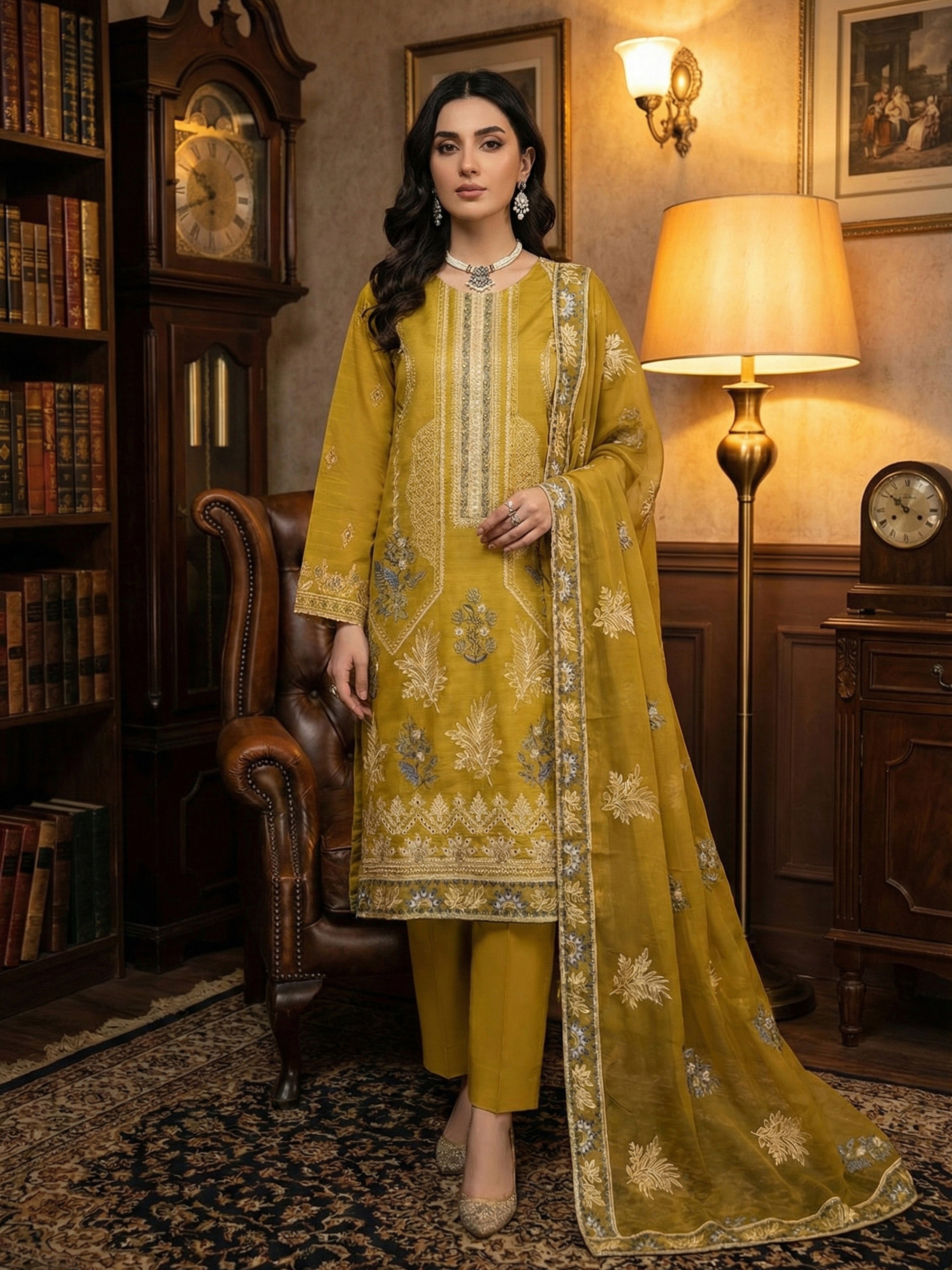 ROSHAN DG-872B3 Unstitched LAWN Collection